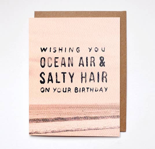 Ocean Air Salty Hair Card