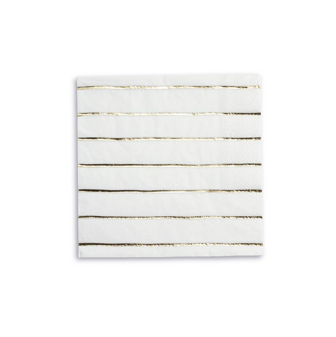 Gold Foil Frenchie Metallic Striped Large Napkins
