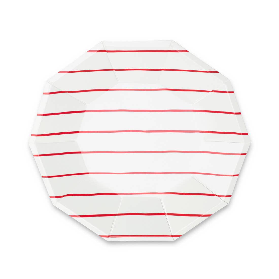 Candy Apple Frenchie Striped Large Plates