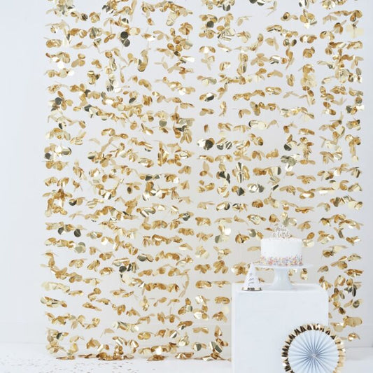 Ginger Ray Gold Backdrop Flower Curtain