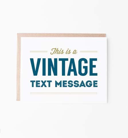 Vintage Text Message Card