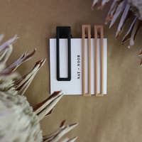 Yarrow Hair Clip in Black + Tan