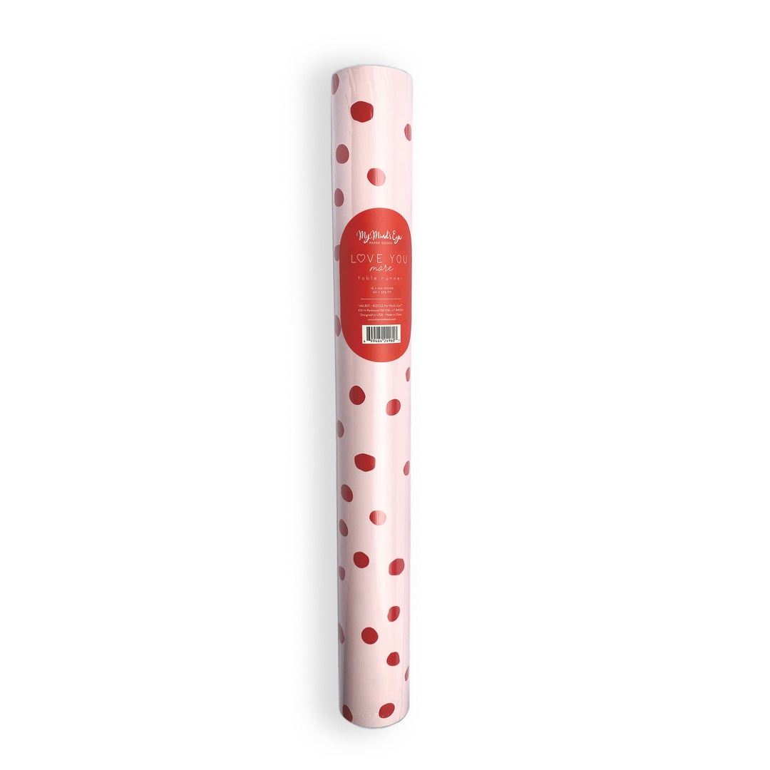 My Mind's Eye Pink with Red Dots Table Runner