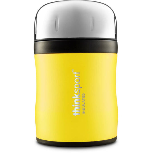 ThinkBaby Insulated Food Container With Spork - Coated Yellow 12oz