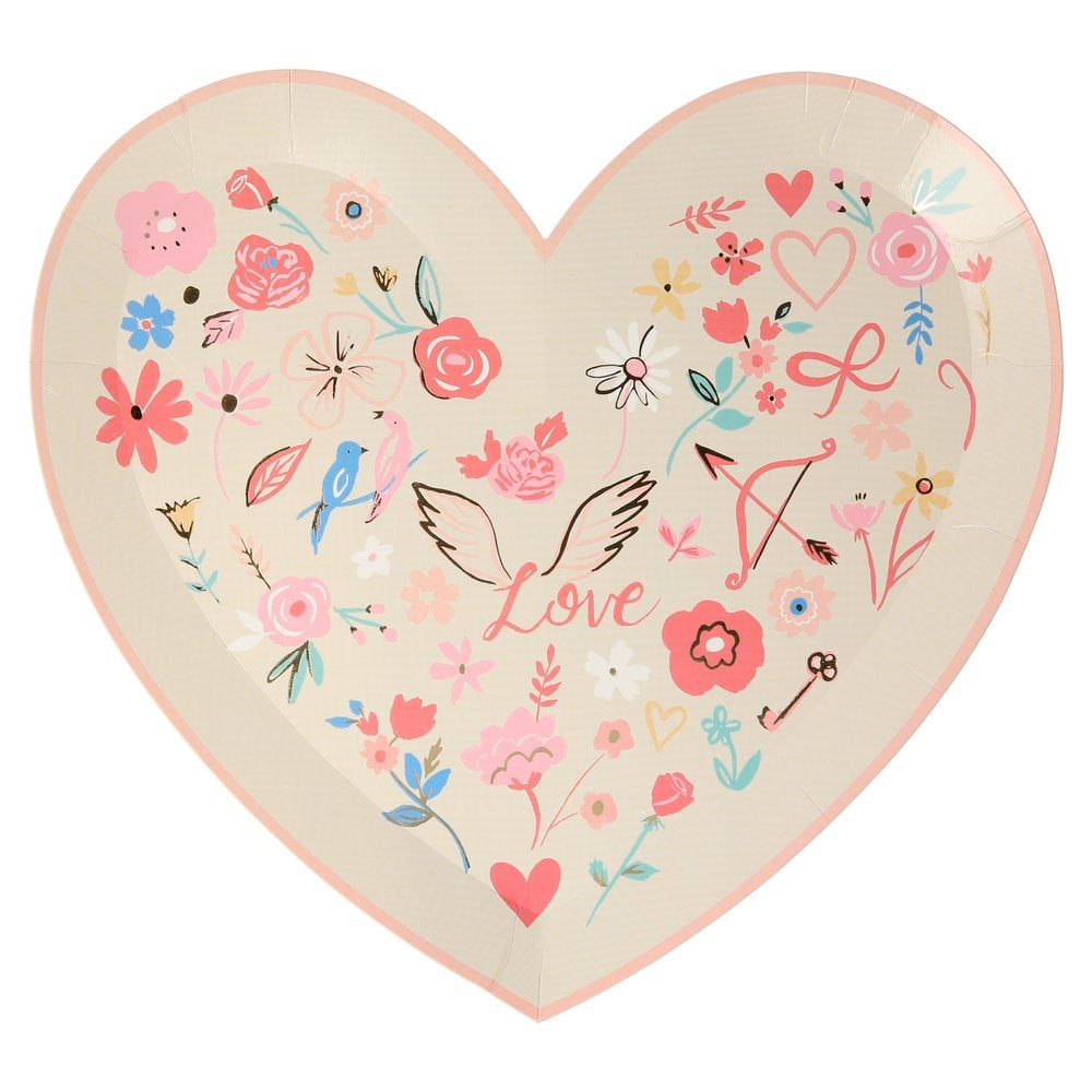 Meri Meri Valentine Heart Die Cut Plates
