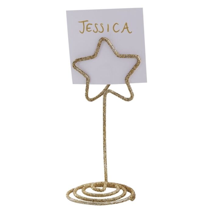 Ginger Ray Gold Star Place Card Holders