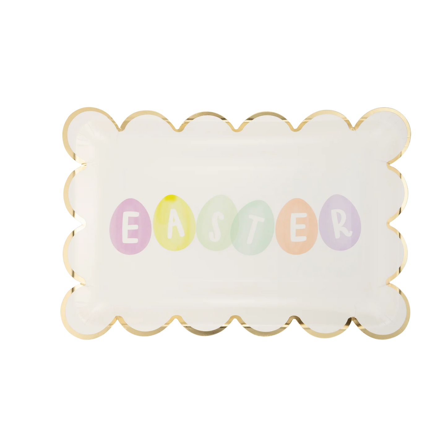 My Mind's Eye Easter Eggs Scallop Paper Plates