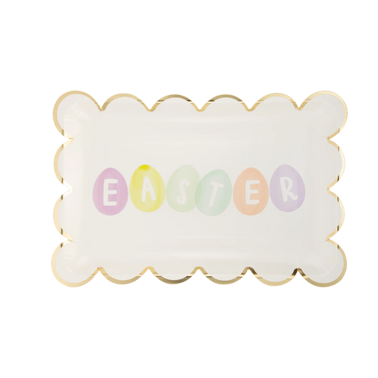 My Mind's Eye Easter Eggs Scallop Paper Plates