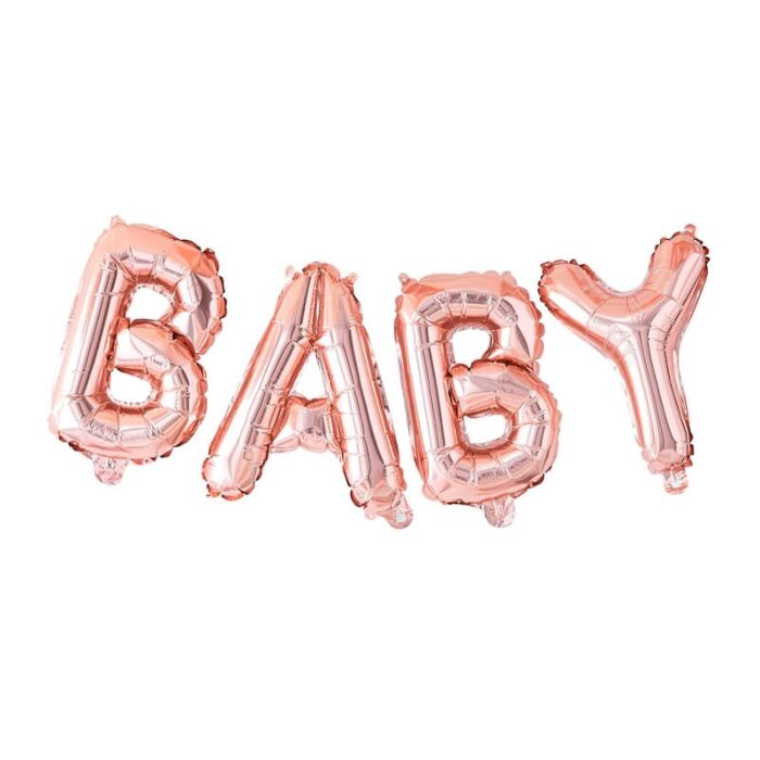 Rose Gold Baby Balloon Sign