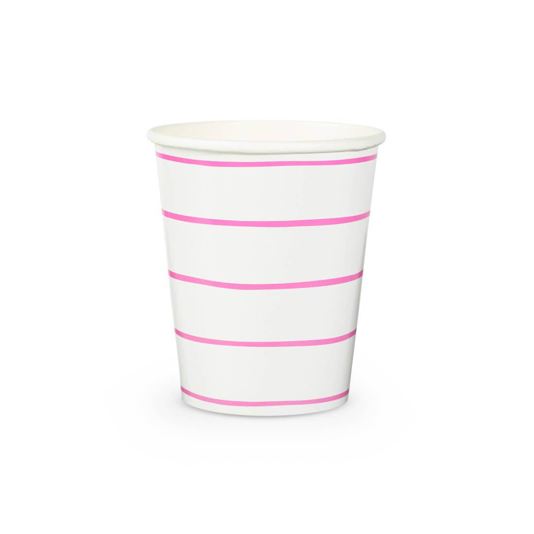Frenchie Striped Cups in Cerise