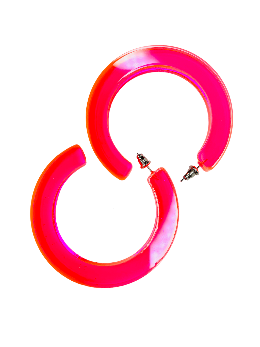 Agnes Hoops in Hot Pink