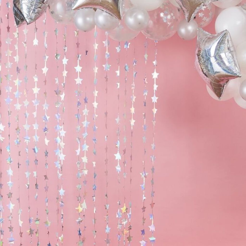 Ginger Ray Iridescent Hanging Star Backdrop