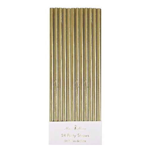 Meri Meri Gold Foil Party Straws