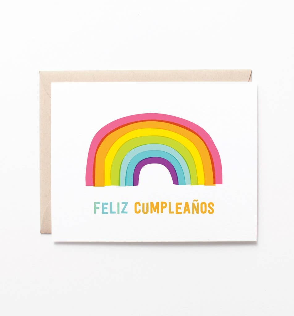 Feliz Cumpleaños Rainbow Card