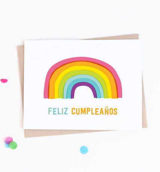 Feliz Cumpleaños Rainbow Card