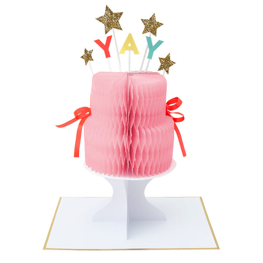 Meri Meri Yay! Cake Stand-Up Card
