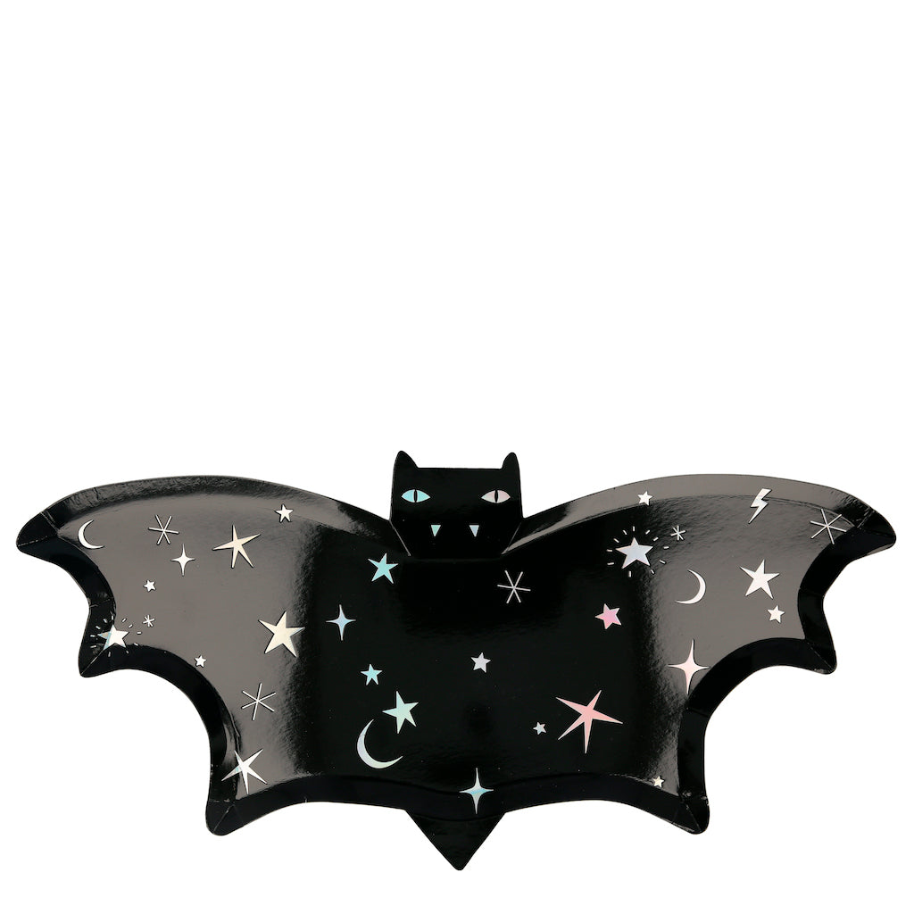 Meri Meri Halloween Sparkle Bat Plates