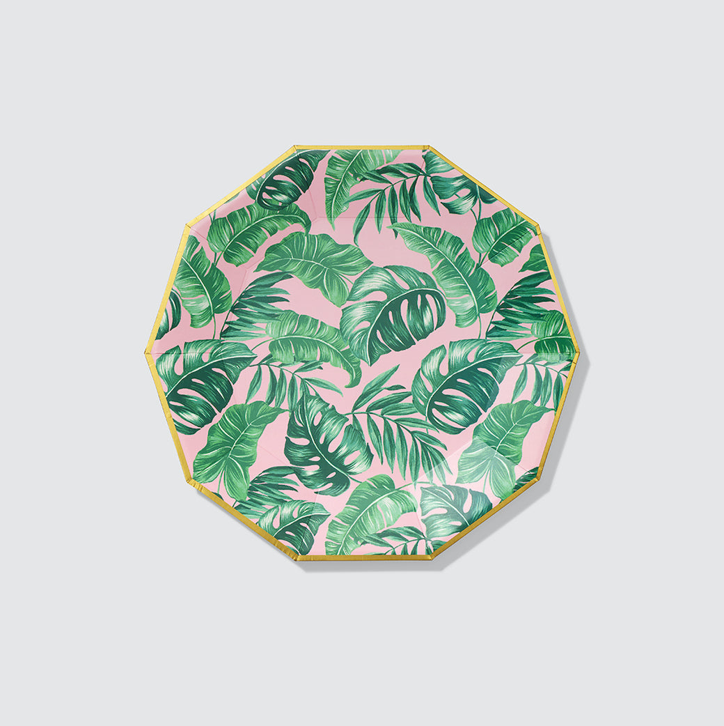 Palm Leaves Large Paper Party Plates