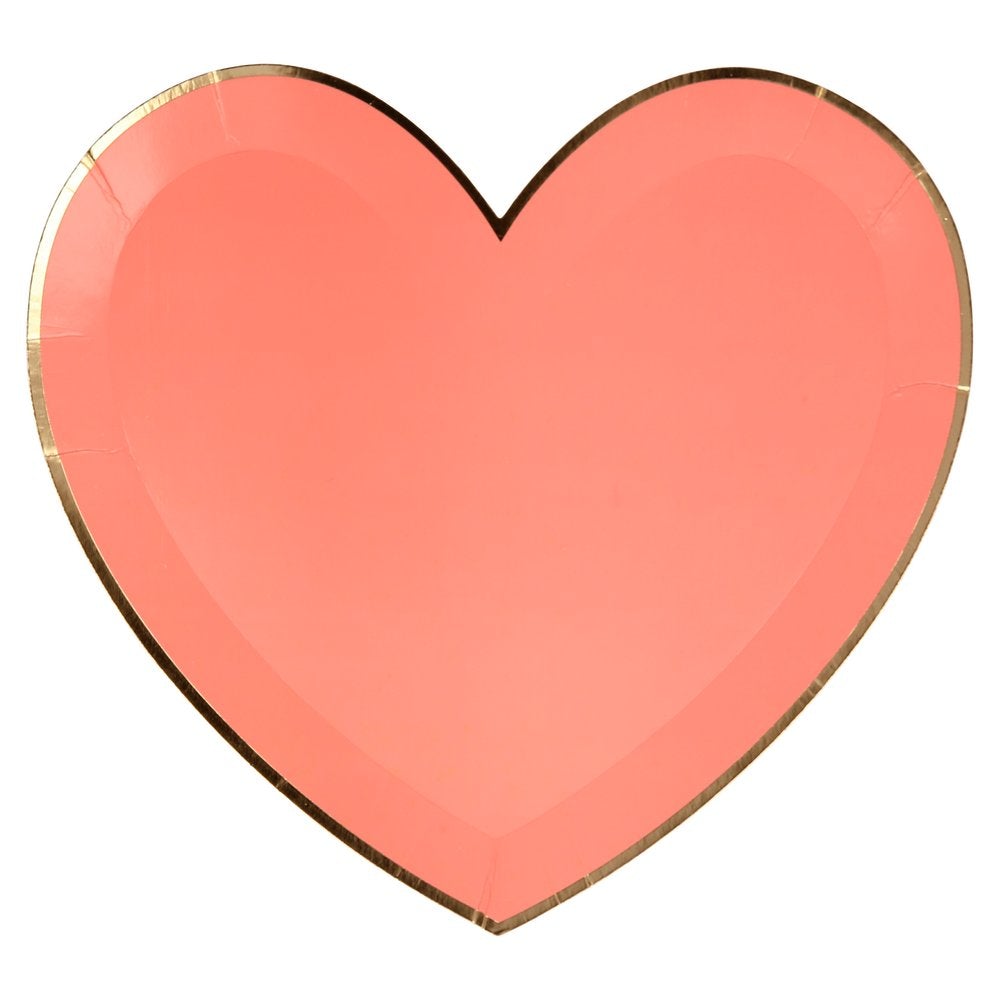 Meri Meri Pink Large Heart Plates