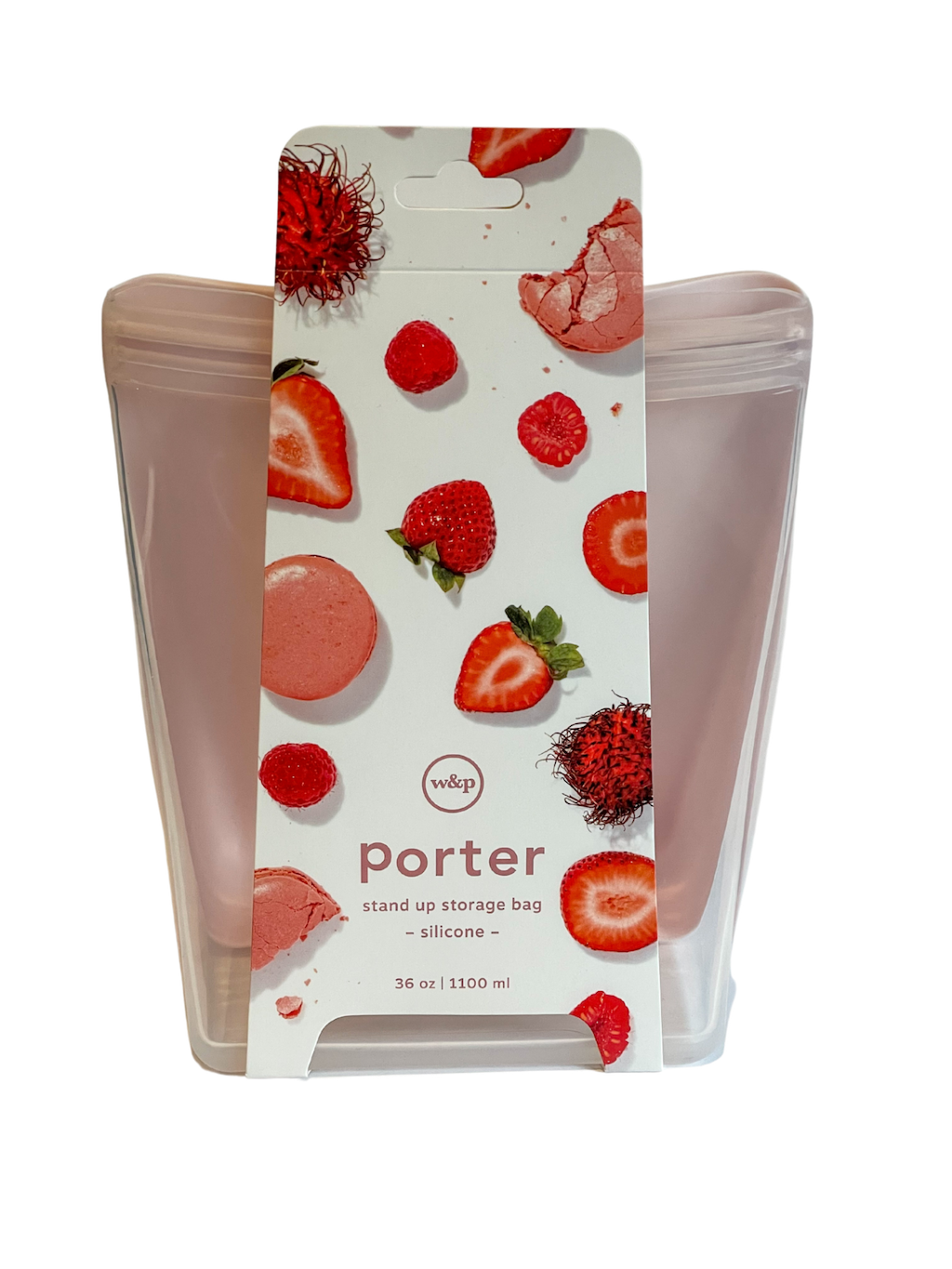 Porter Reuseable Silicone Storage Bag Stand up 36oz