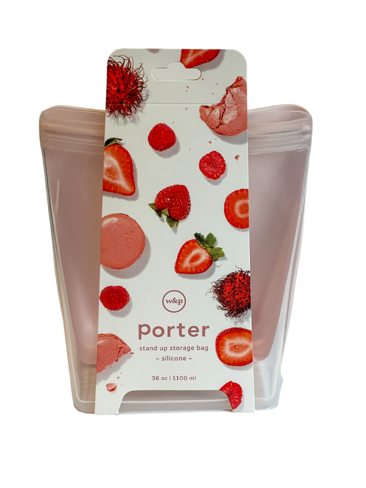 Porter Reuseable Silicone Storage Bag Stand up 36oz