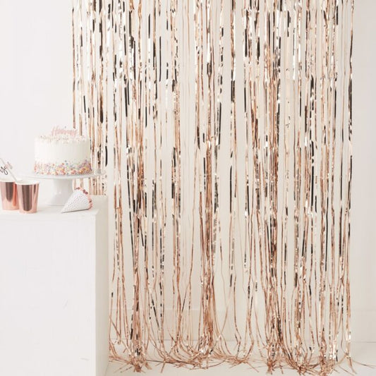 Ginger Ray Rose Gold Fringe Curtain