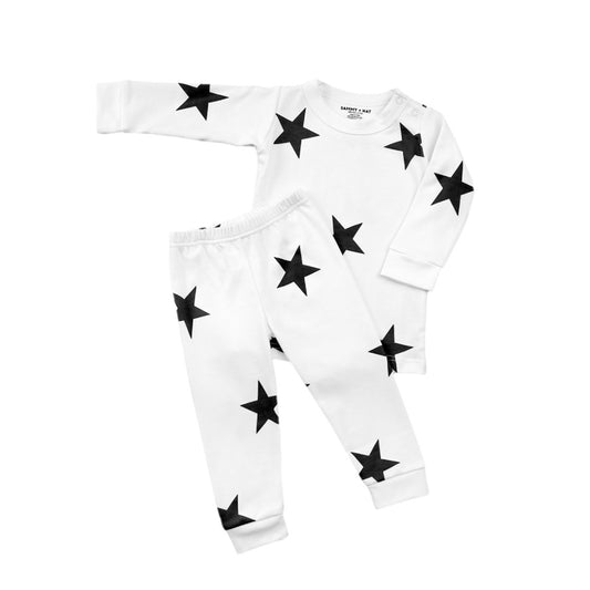 Black Star Print Pajamas