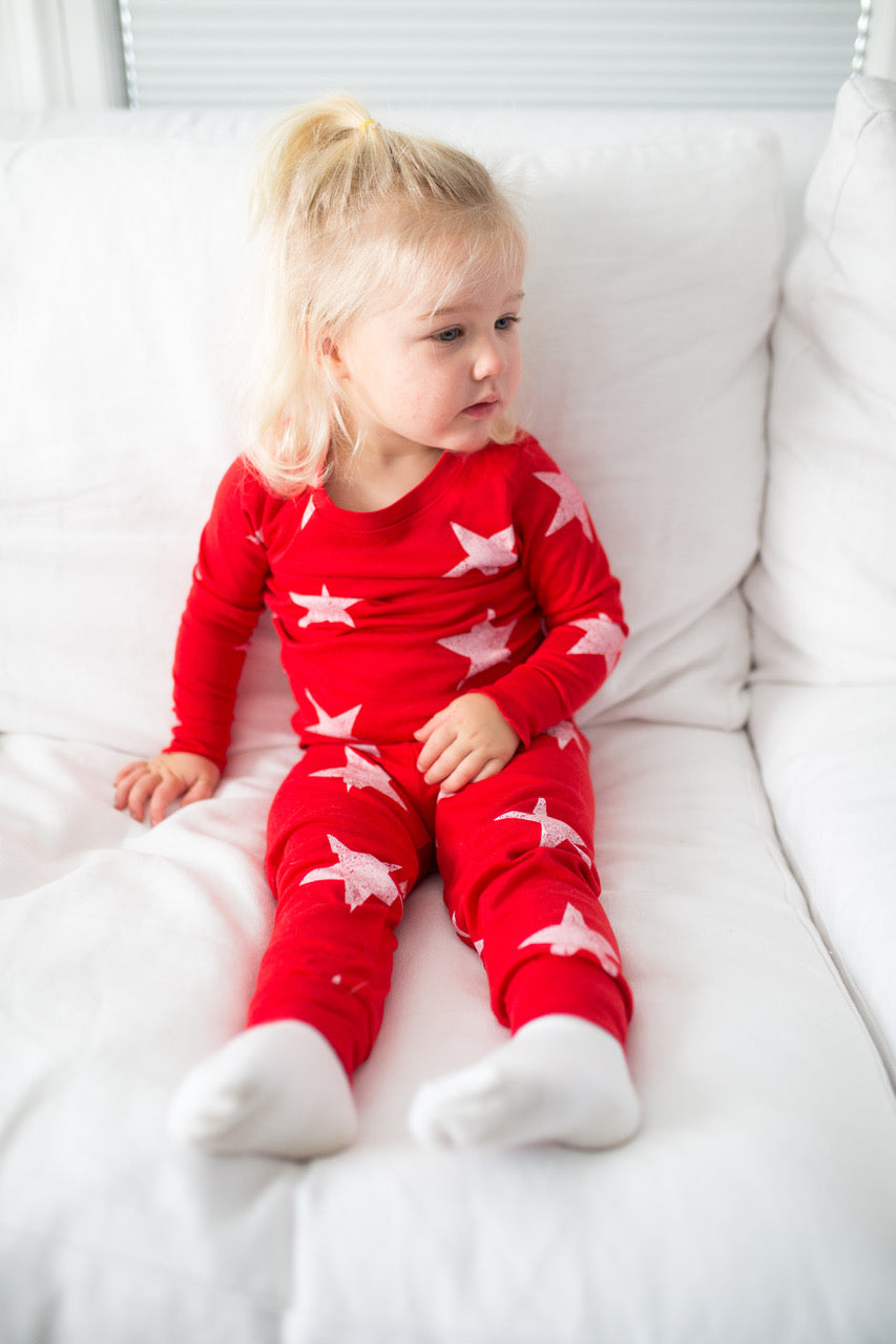 Christmas Pajamas Kids Fluffy Pyjamas Fleece Pyjamas Girls Star Pajamas Star Print Pajamas Tall Blue