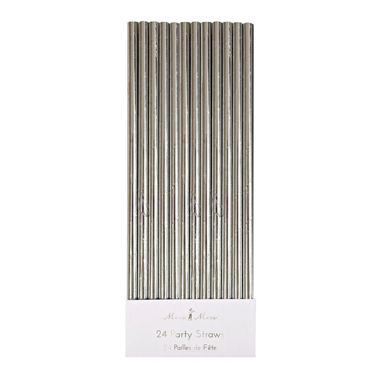 Meri Meri Silver Foil Party Straws