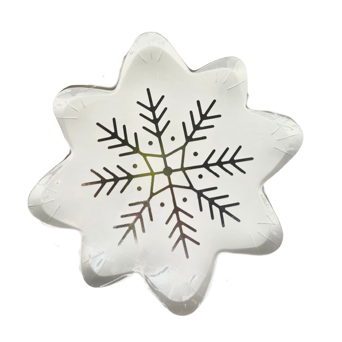 Winter White Snowflake Plate