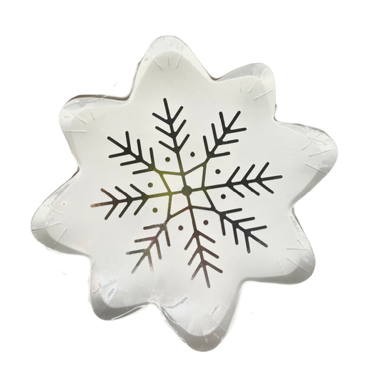 Winter White Snowflake Plate