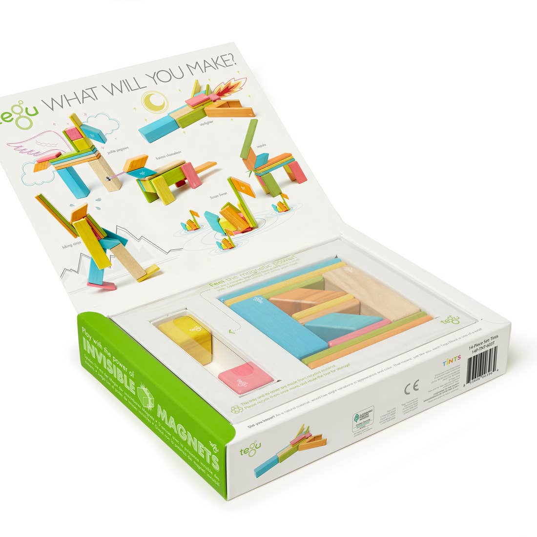 Tegu 14-piece Magnetic Wooden Block Set