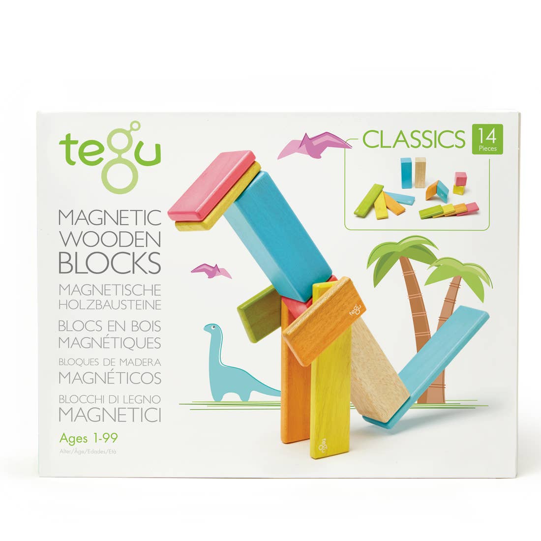 Tegu 14-piece Magnetic Wooden Block Set