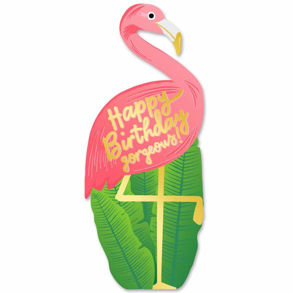 The Social Type Gorgeous Flamingo Birthday Card