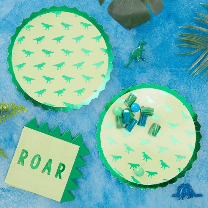 Ginger Ray Dinosaur Party Plates