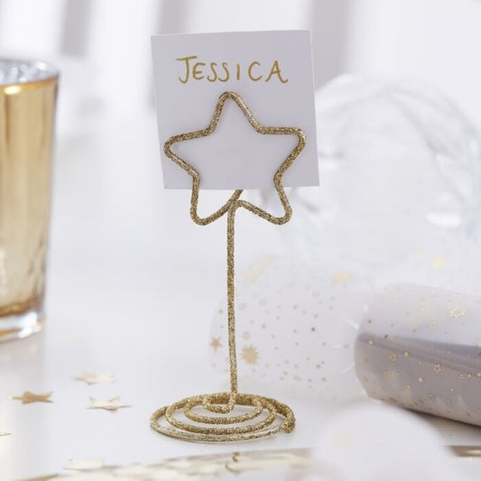 Ginger Ray Gold Star Place Card Holders