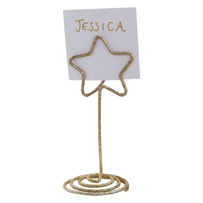 Gold Star Place Card Holders
