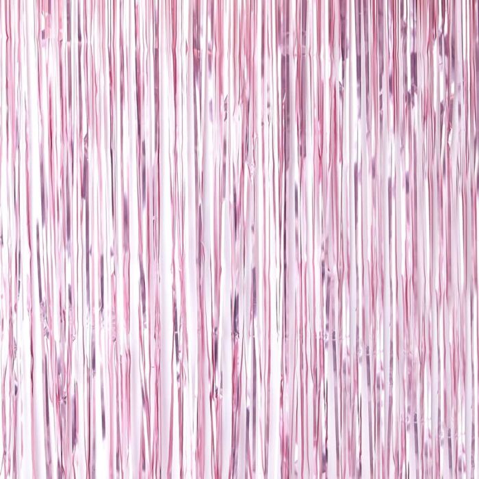 Ginger Ray Matte Pink Fringe Curtain